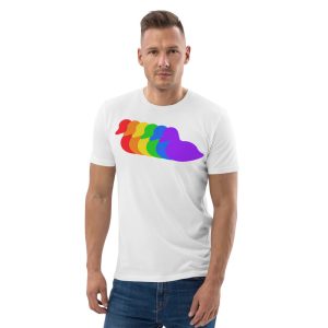 Shop med Sweatshirts klistermærker og sko tshirt med regnbue ænder i lgbt farver med tøj til Ham og Hende i Fede Farver